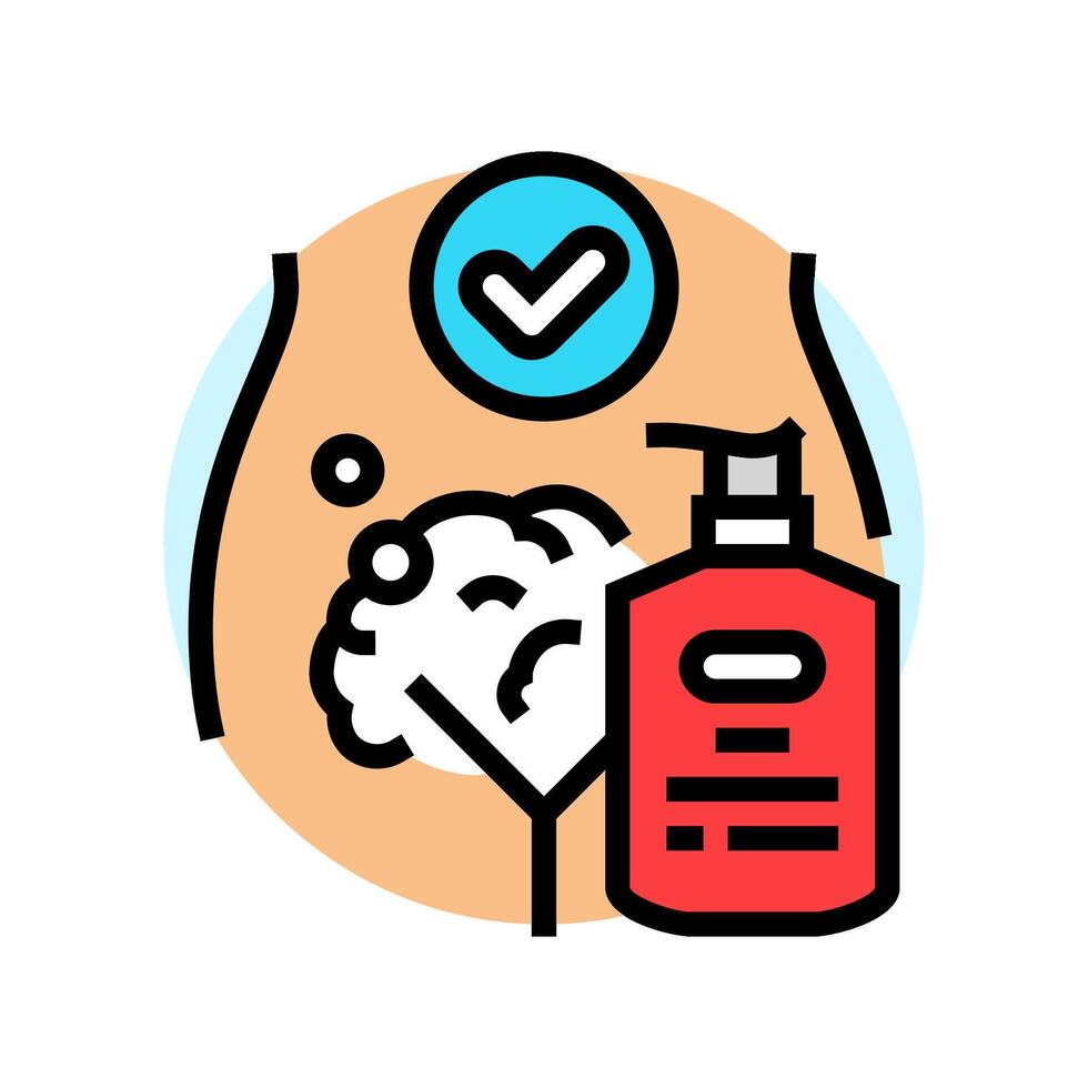 use an intimate wash for sensitive areas color icon illustration vector