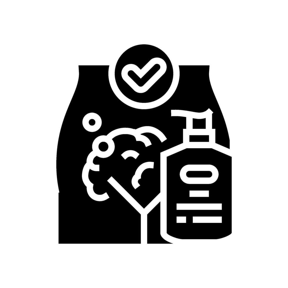 use an intimate wash for sensitive areas glyph icon illustration vector