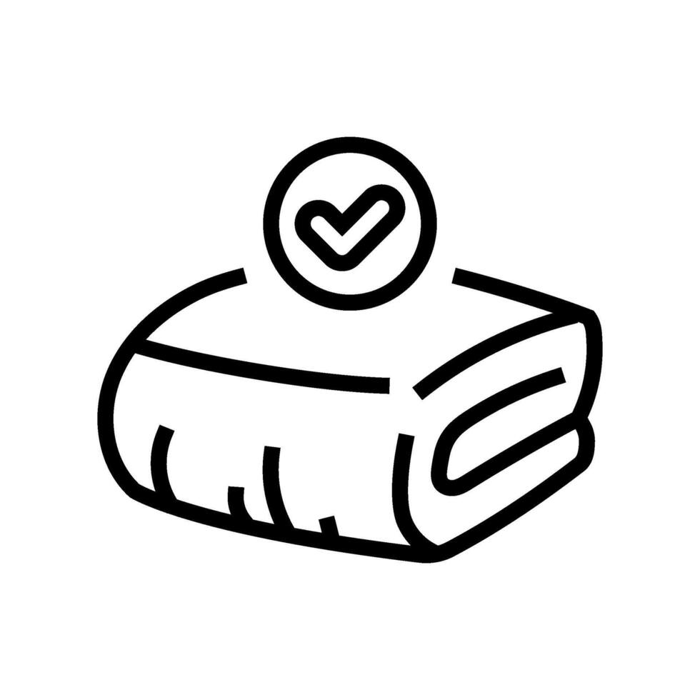 dry off properly clean soft towel line icon illustration vector