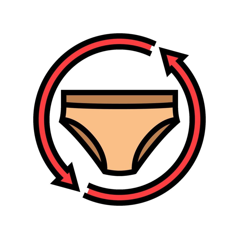 change breathable underwear daily color icon illustration vector