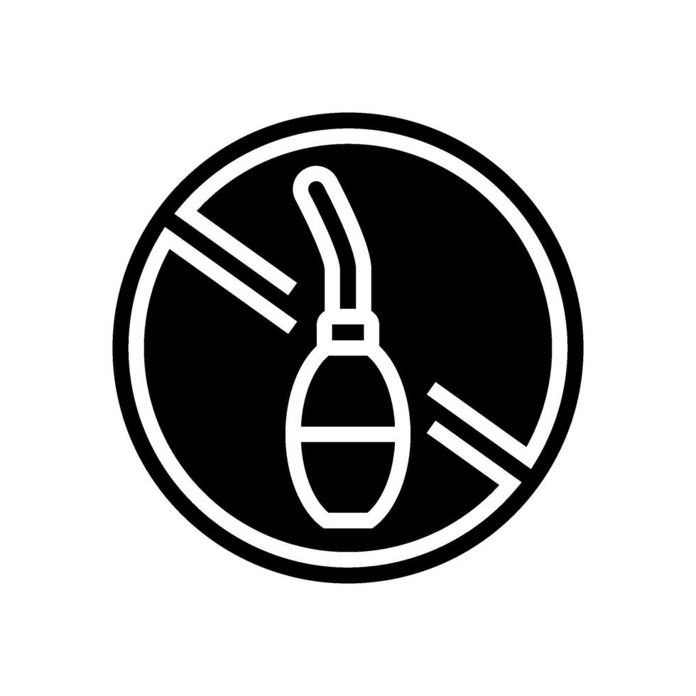avoid douching intimate care glyph icon illustration vector