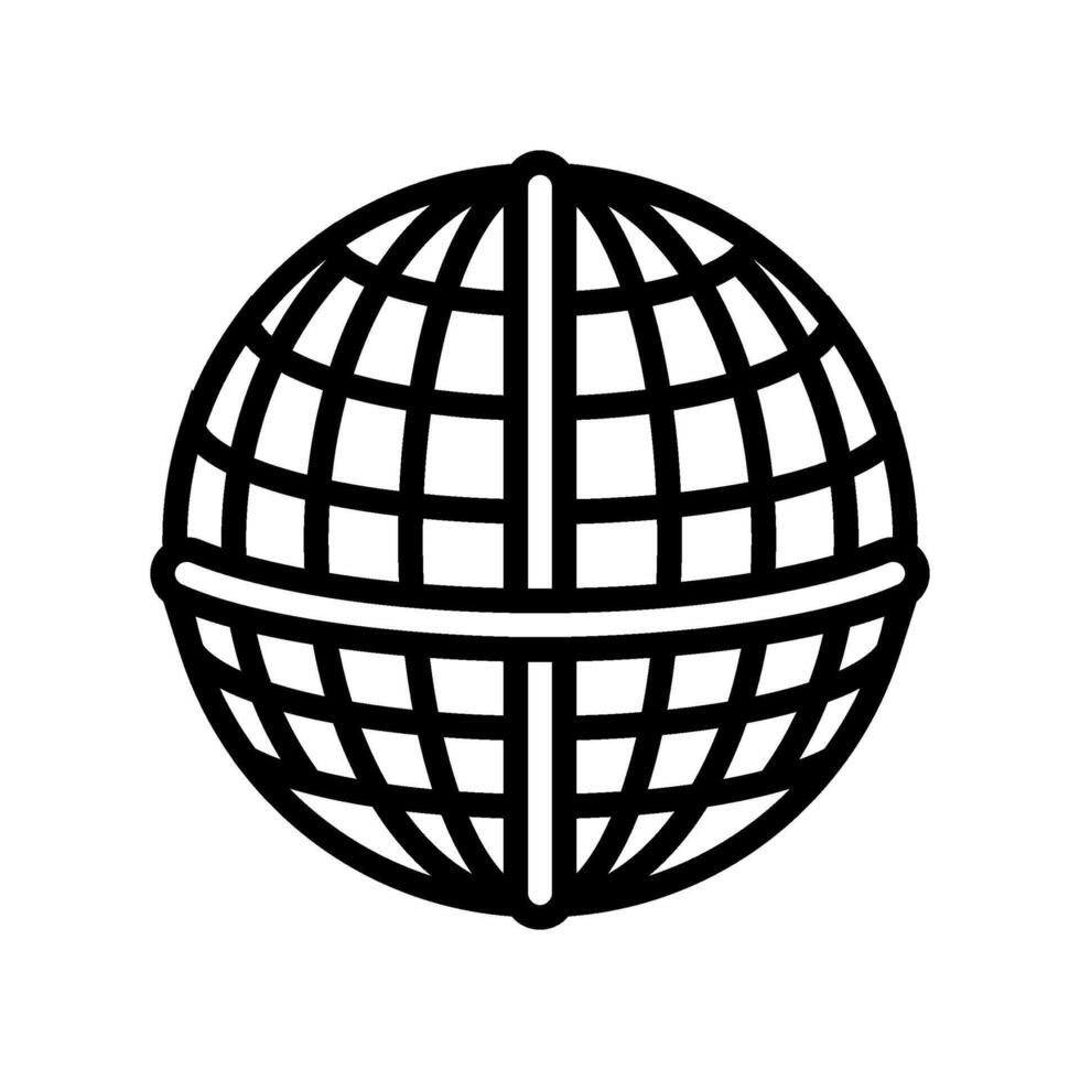 longitude and latitude lines line icon illustration vector
