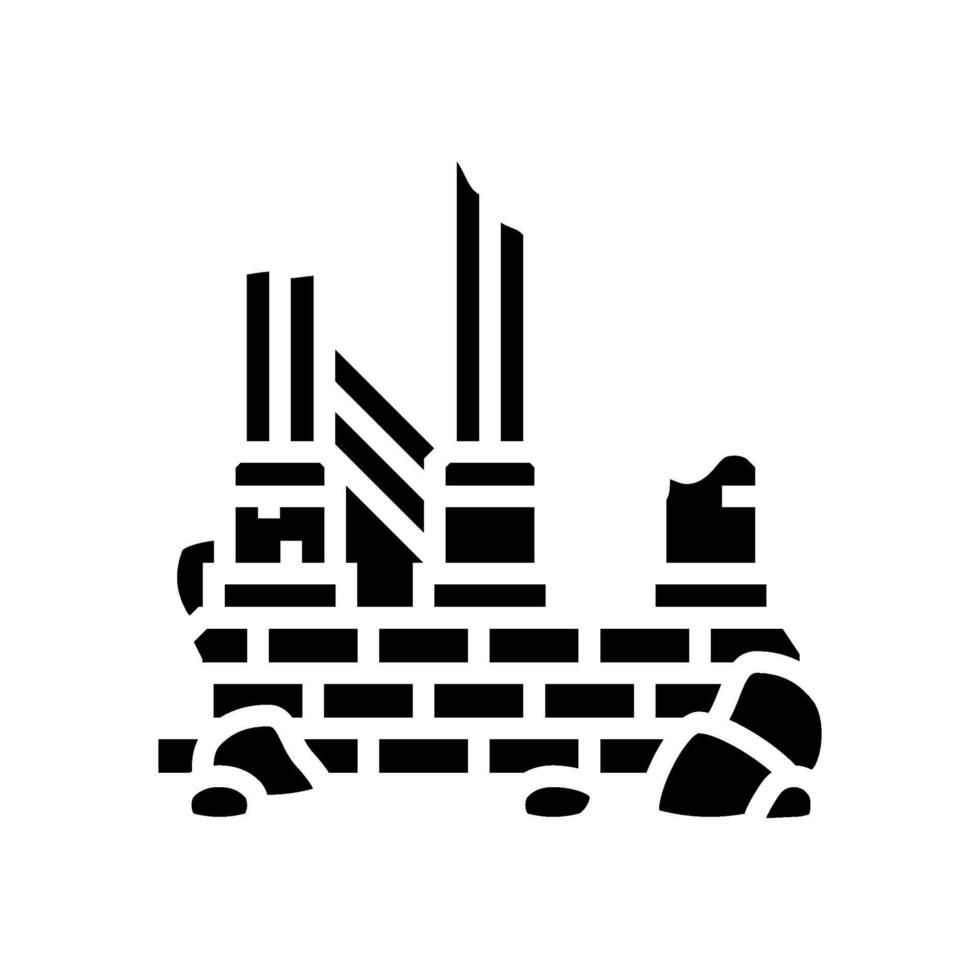 ancient ruins geographical discoveries glyph icon illustration vector