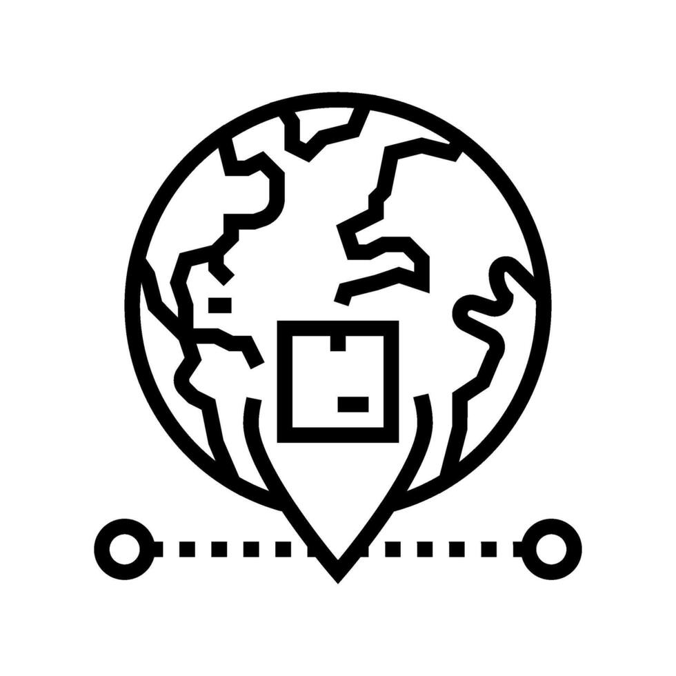 global trade network geographical discoveries line icon illustration vector