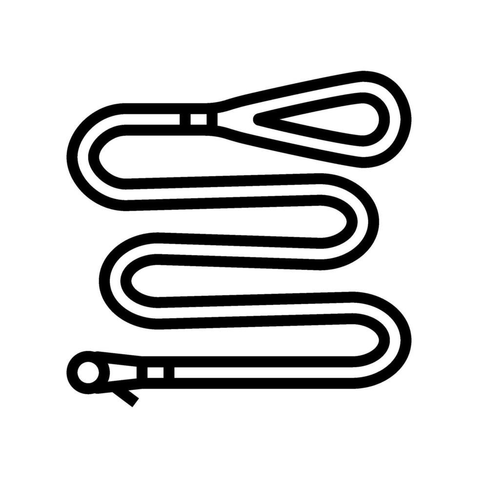 dog leash pet home line icon illustration vector