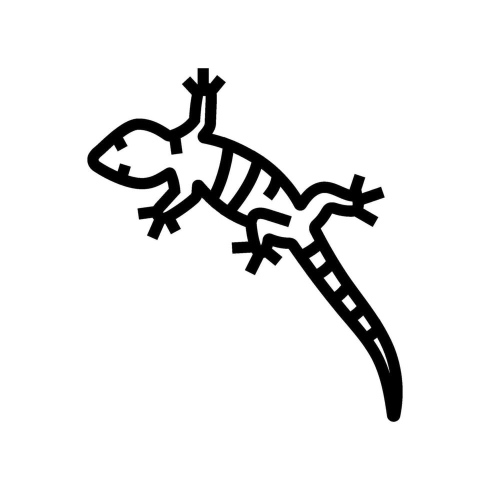 gecko climbing pet home line icon illustration vector