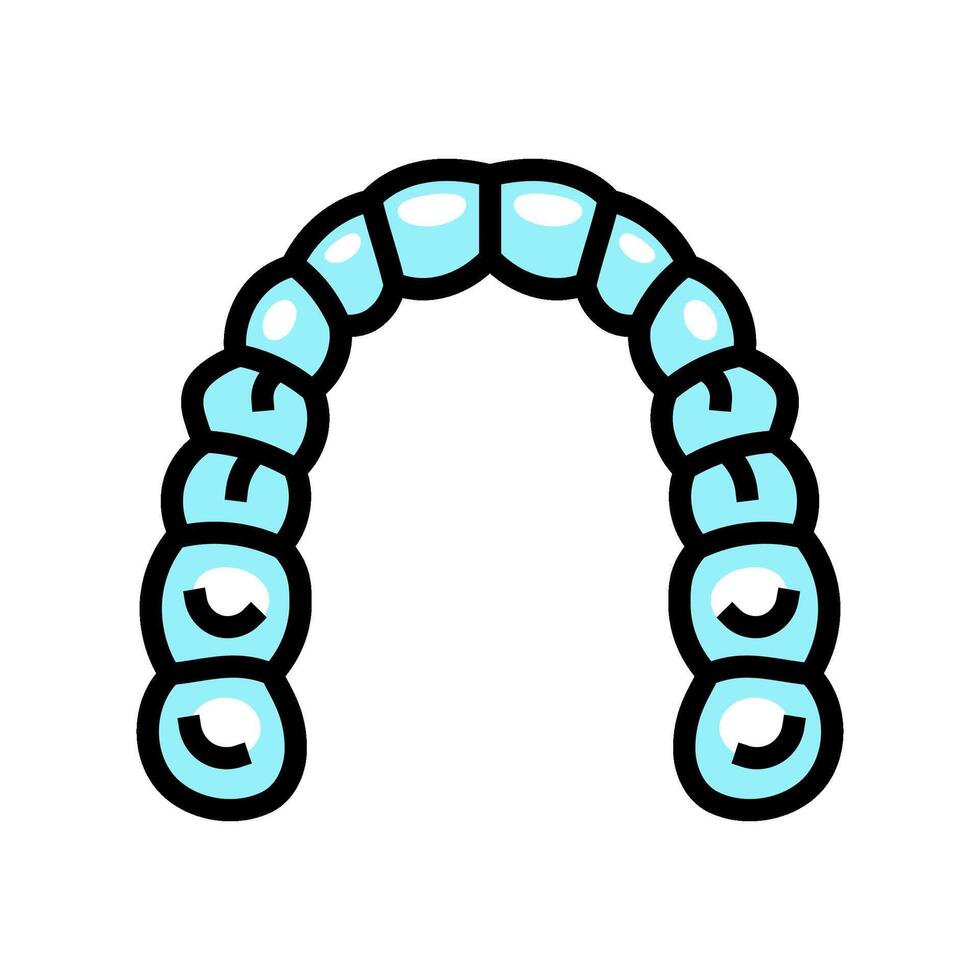 clear aligners orthodontist color icon illustration vector