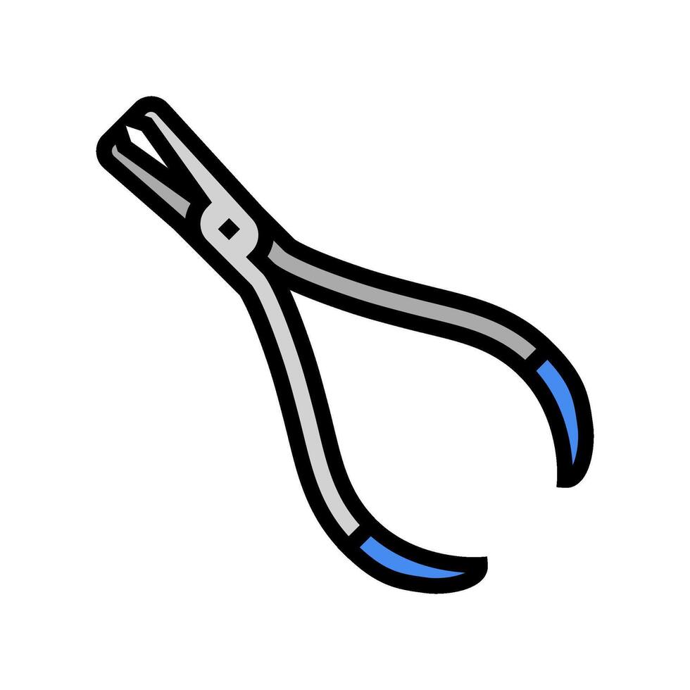 bracket remover orthodontist color icon illustration vector