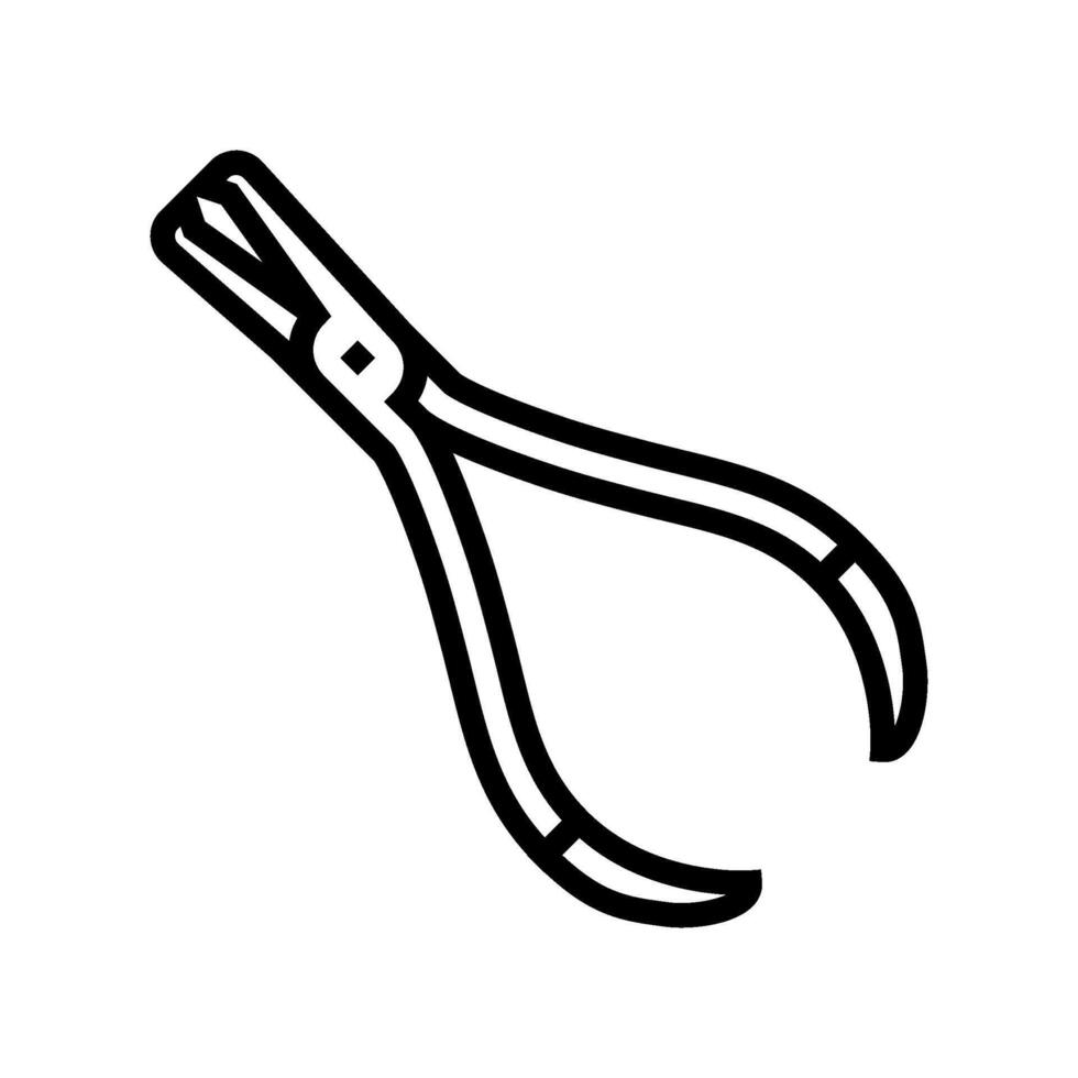 bracket remover orthodontist line icon illustration vector