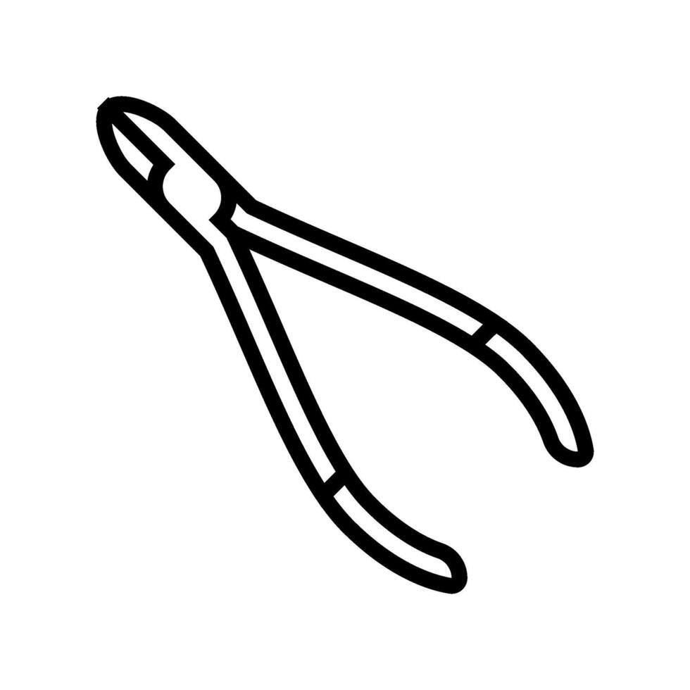 orthodontic pliers orthodontist line icon illustration vector