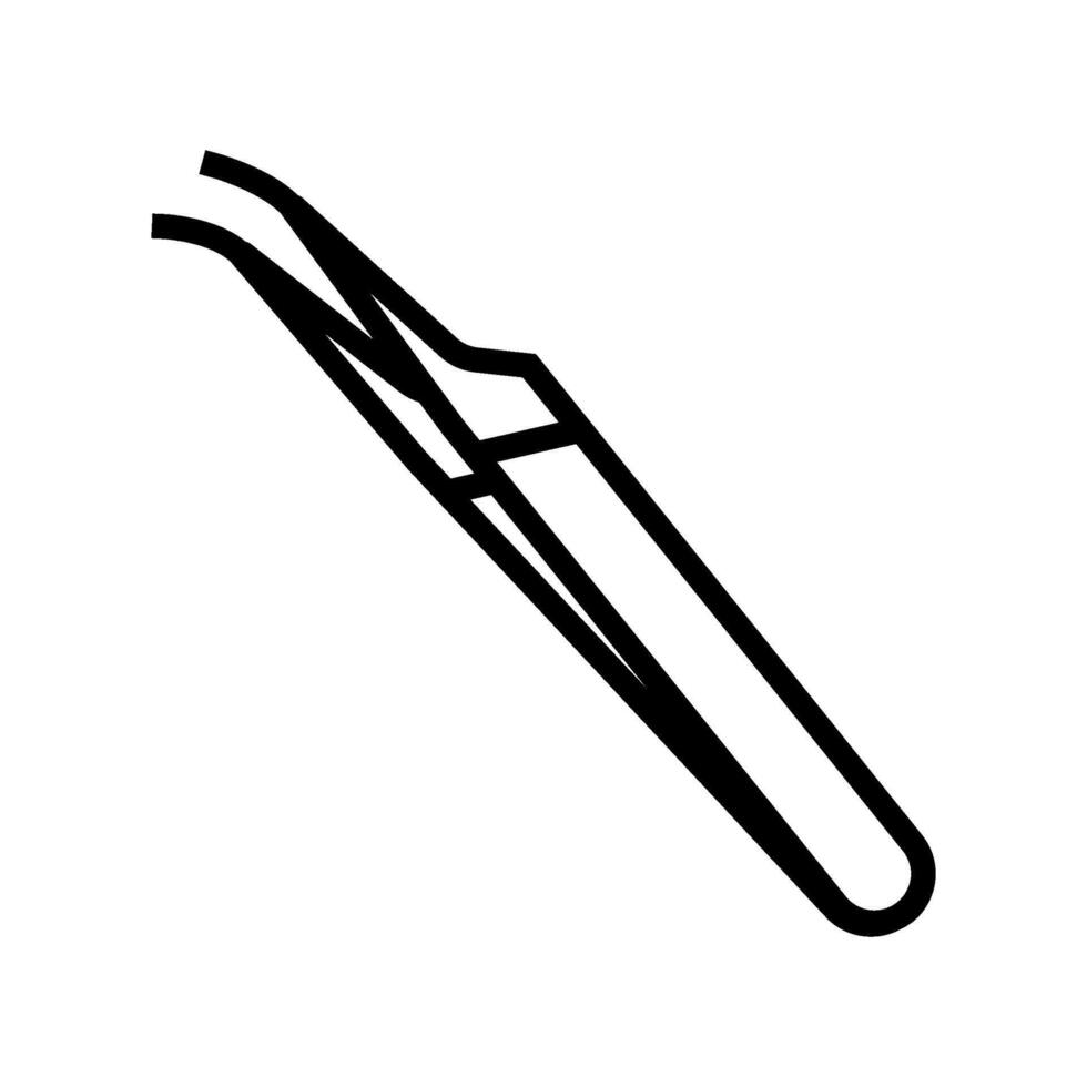 orthodontic tweezers orthodontist line icon illustration vector