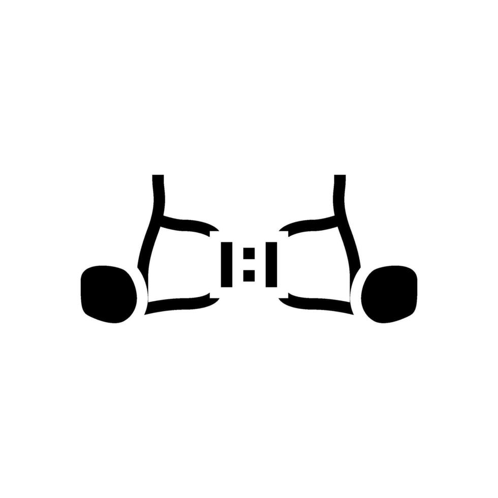 palatal expander orthodontist glyph icon illustration vector