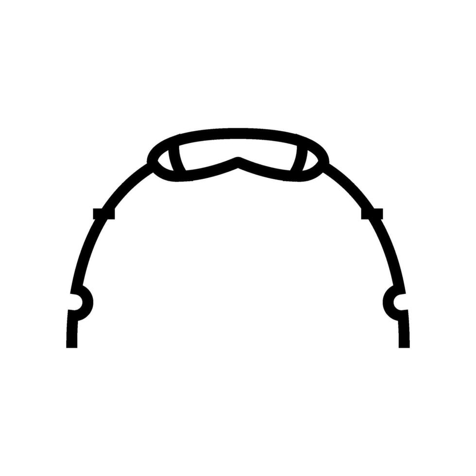 lip and cheek bumper orthodontist line icon illustration vector