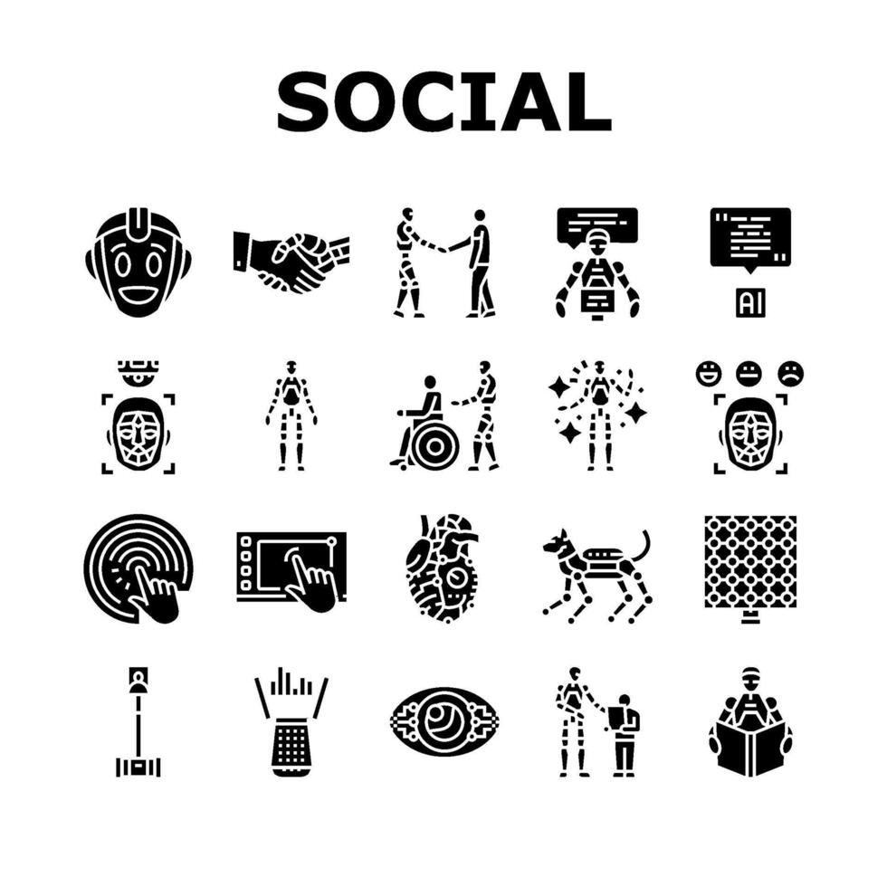 social robotics ai interaction symbol item vector