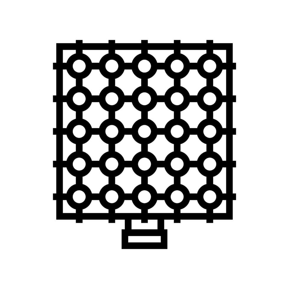 sensor array social robotics line icon illustration vector