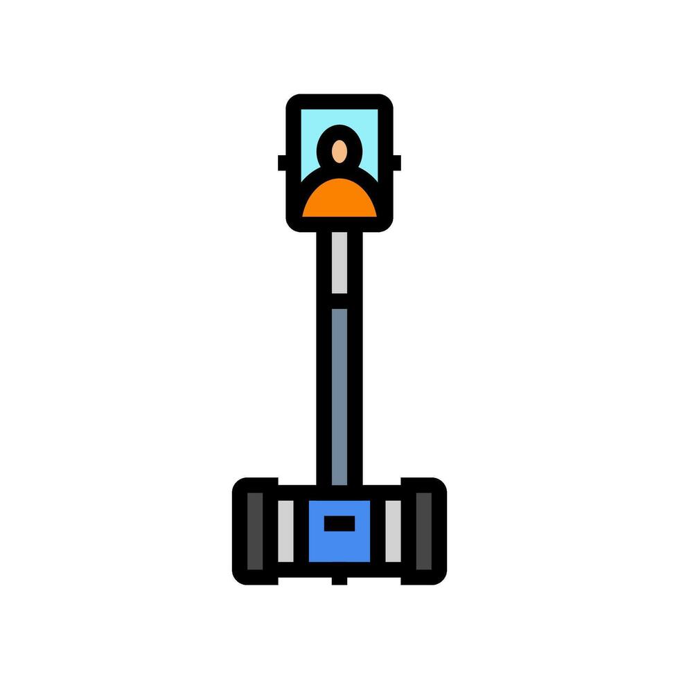 telepresence robot social robotics color icon illustration vector