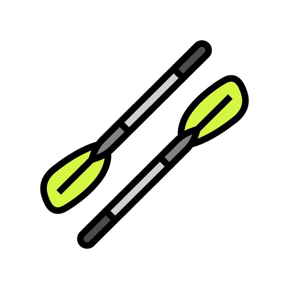 kayak paddle water trip tourism color icon illustration vector