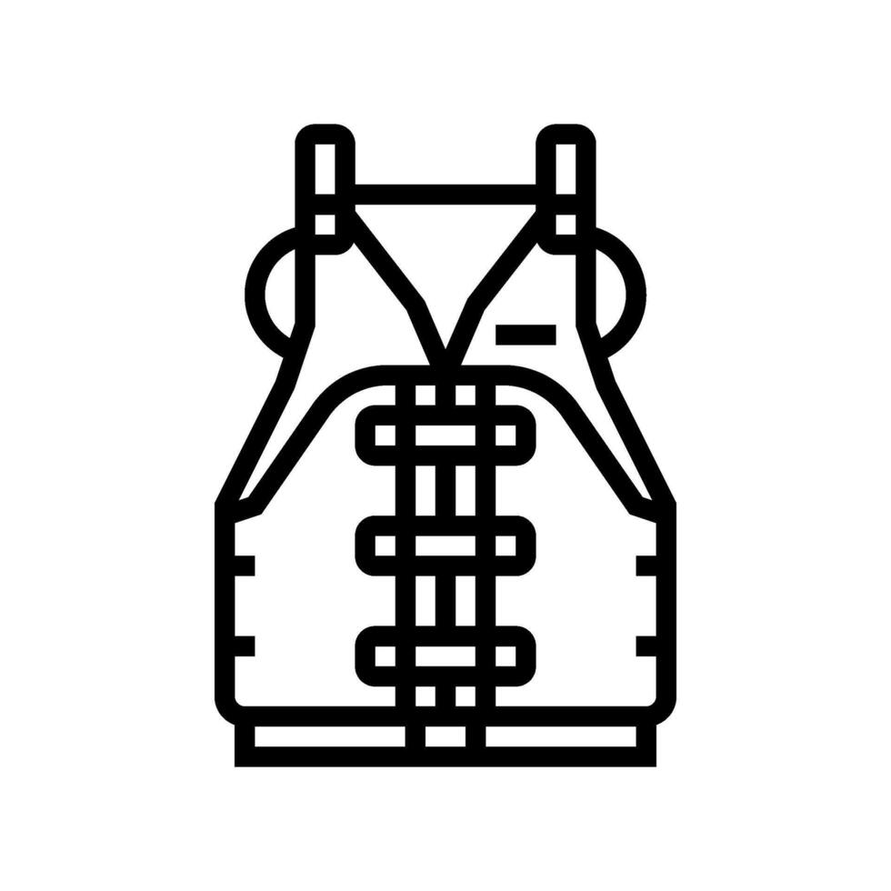 personal flotation device pfd line icon illustration vector
