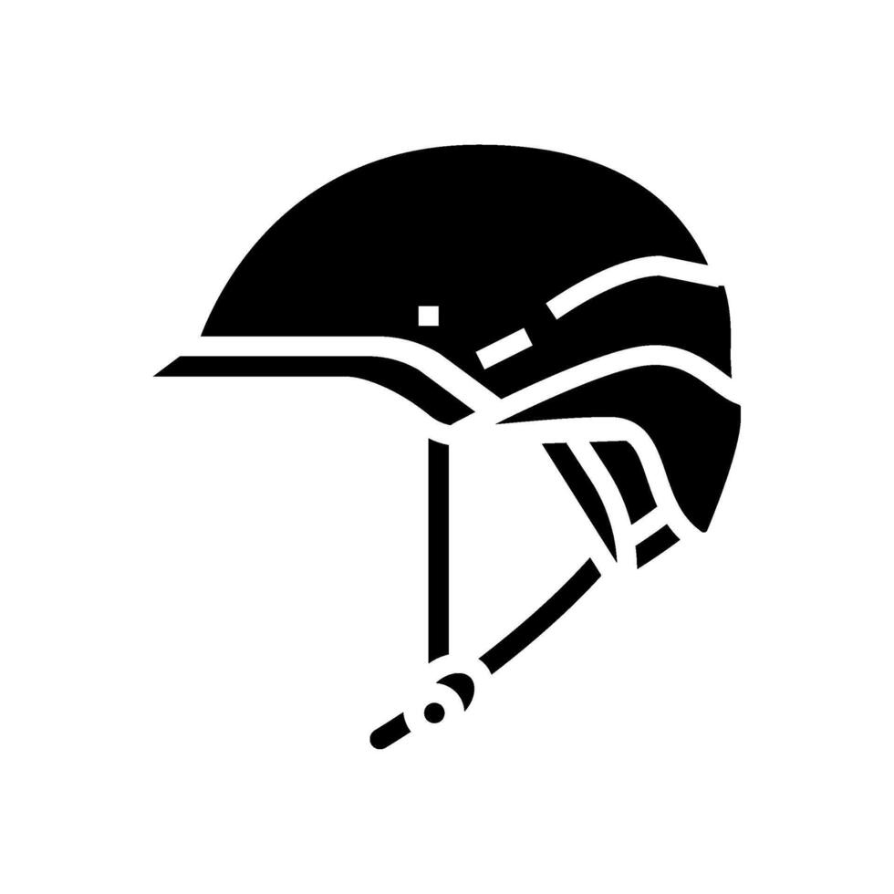 helmet for whitewater trips glyph icon illustration vector