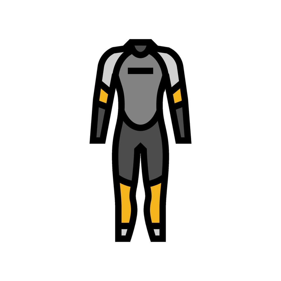 wet suit water trip tourism color icon illustration vector