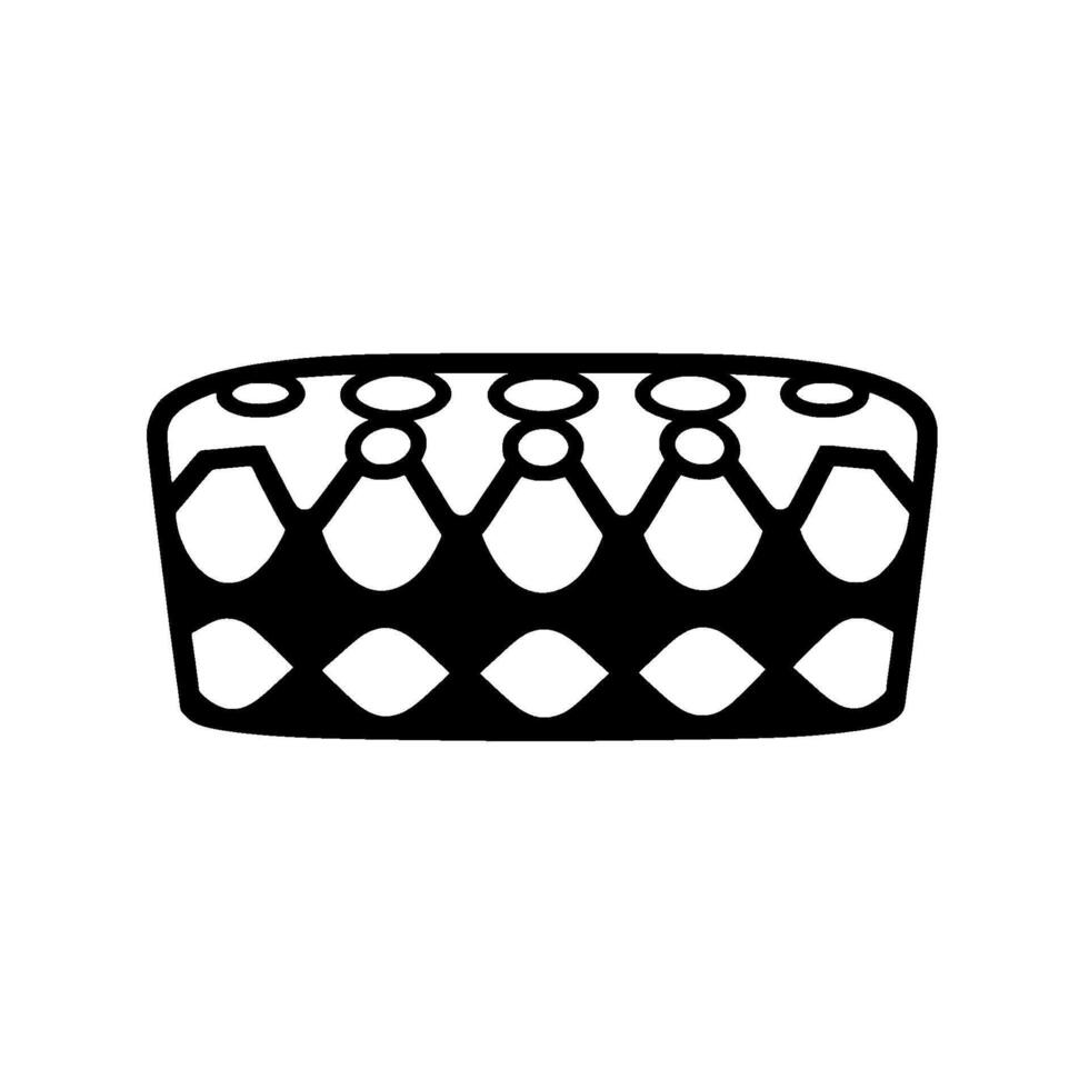 Bold Black White Symmetrical, Abstract of a Pillowlike Shape with Geometric Patterns vector