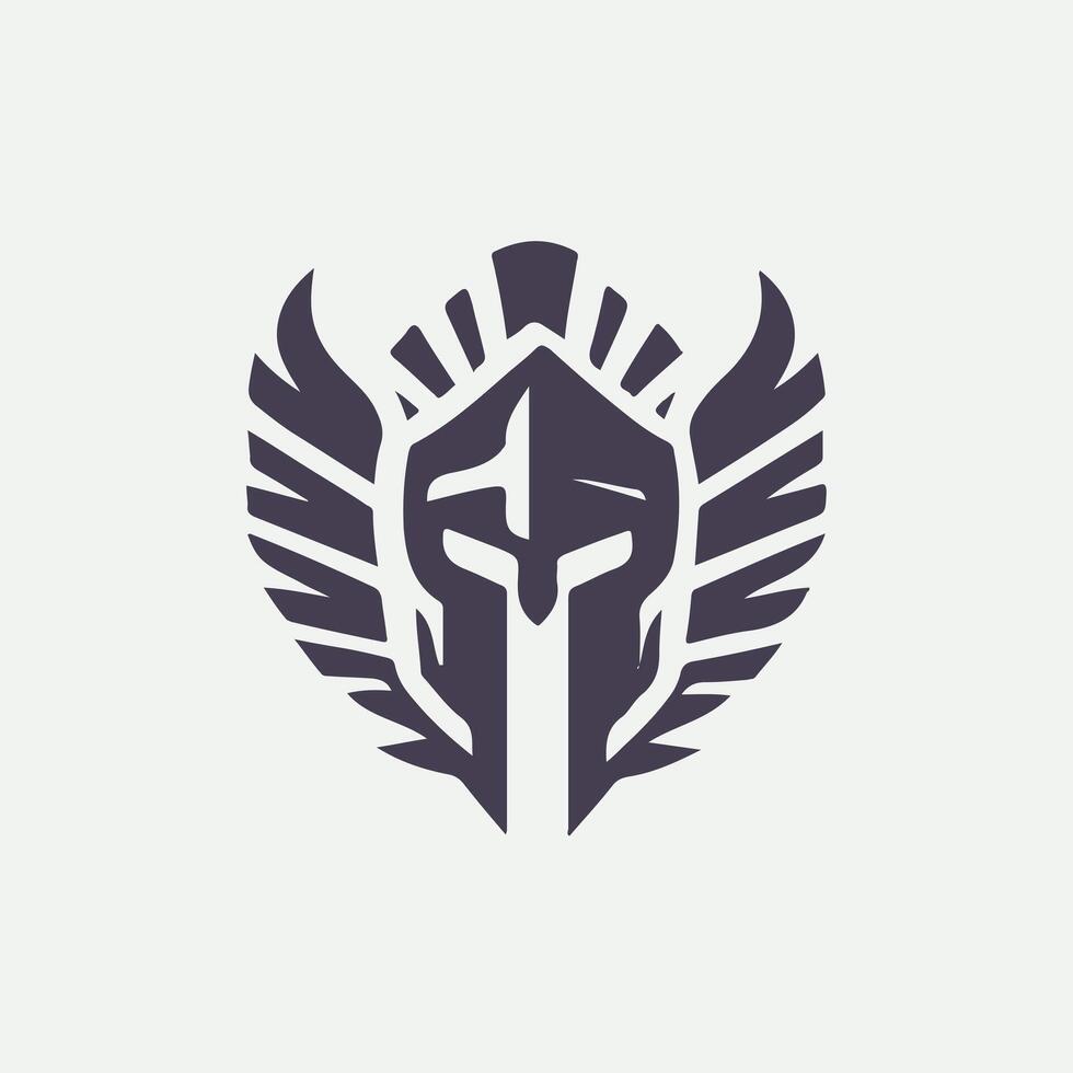 Linear Shield Linear Spartan design vector