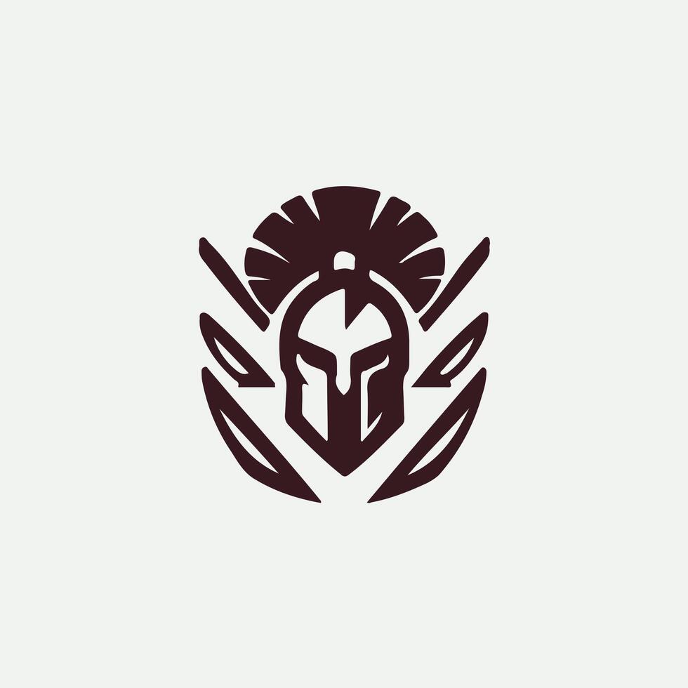 Linear Warrior Linear Spartan design vector