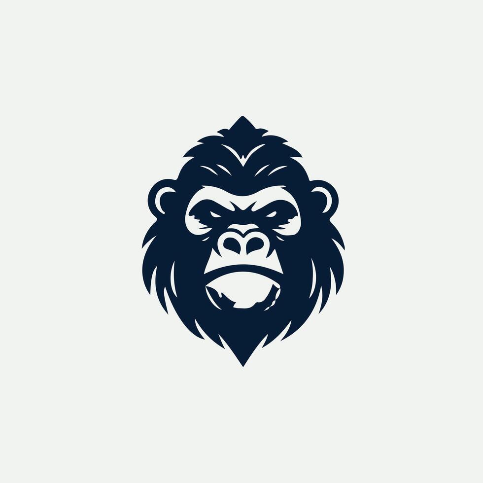 Primal King Gorilla Design vector