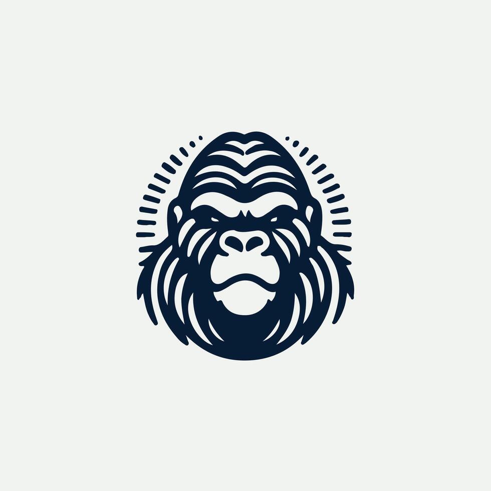 Savage Silverback Gorilla Design vector