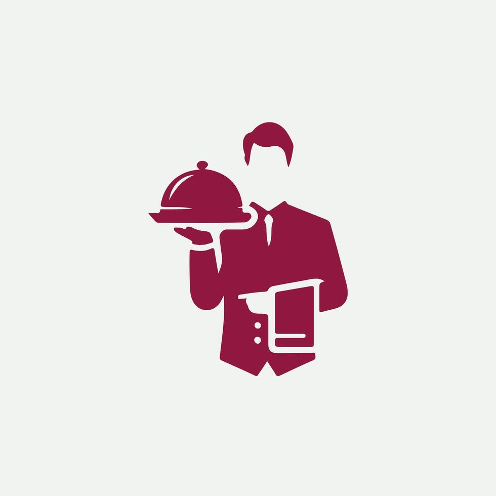 Dining Edge waiter design vector