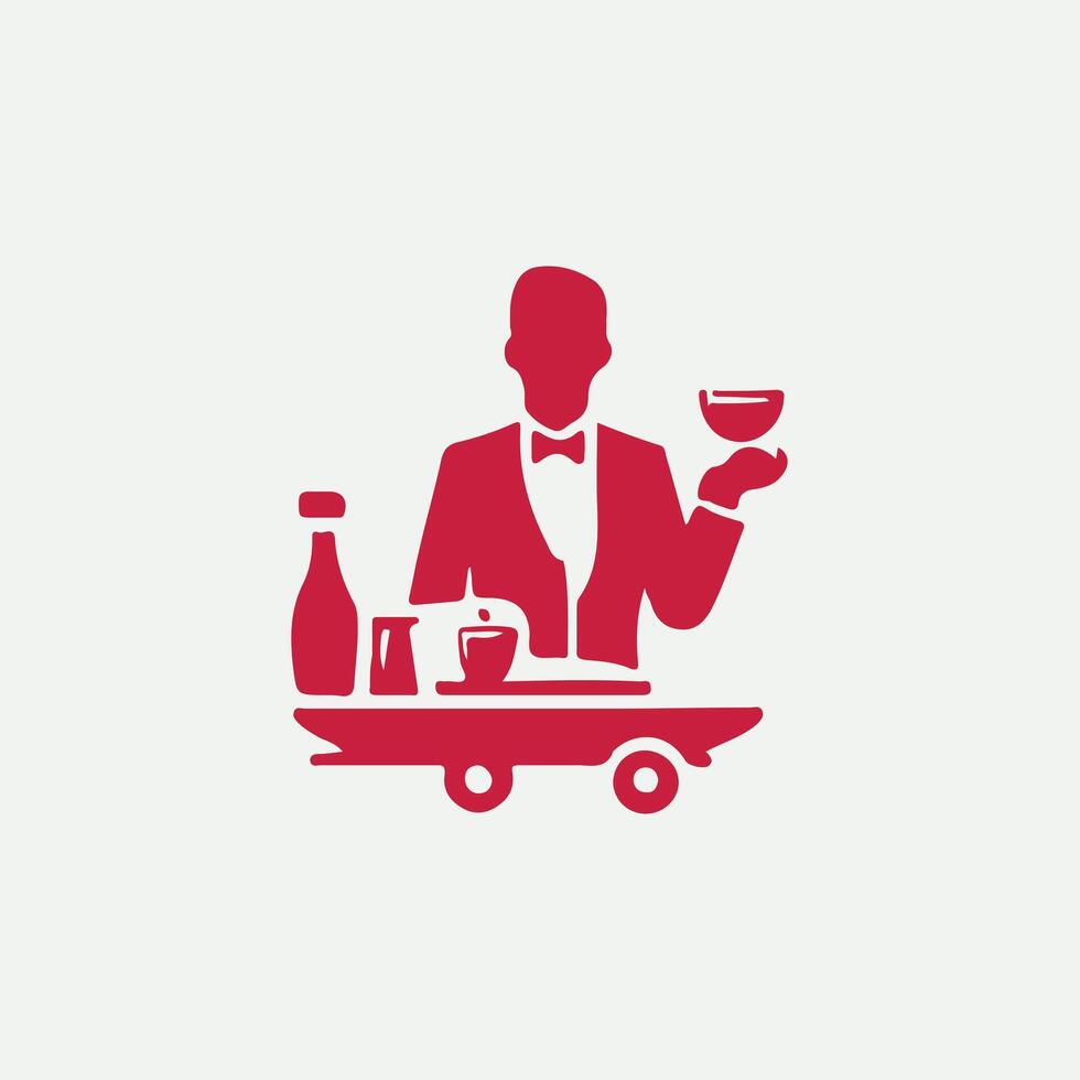 Waiter One waiter design vector