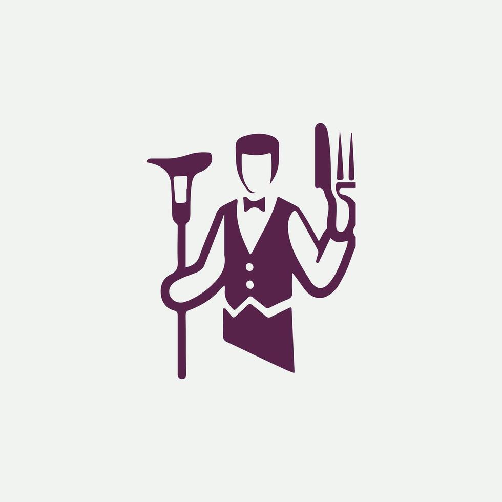 Quick Tenders waiter design vector