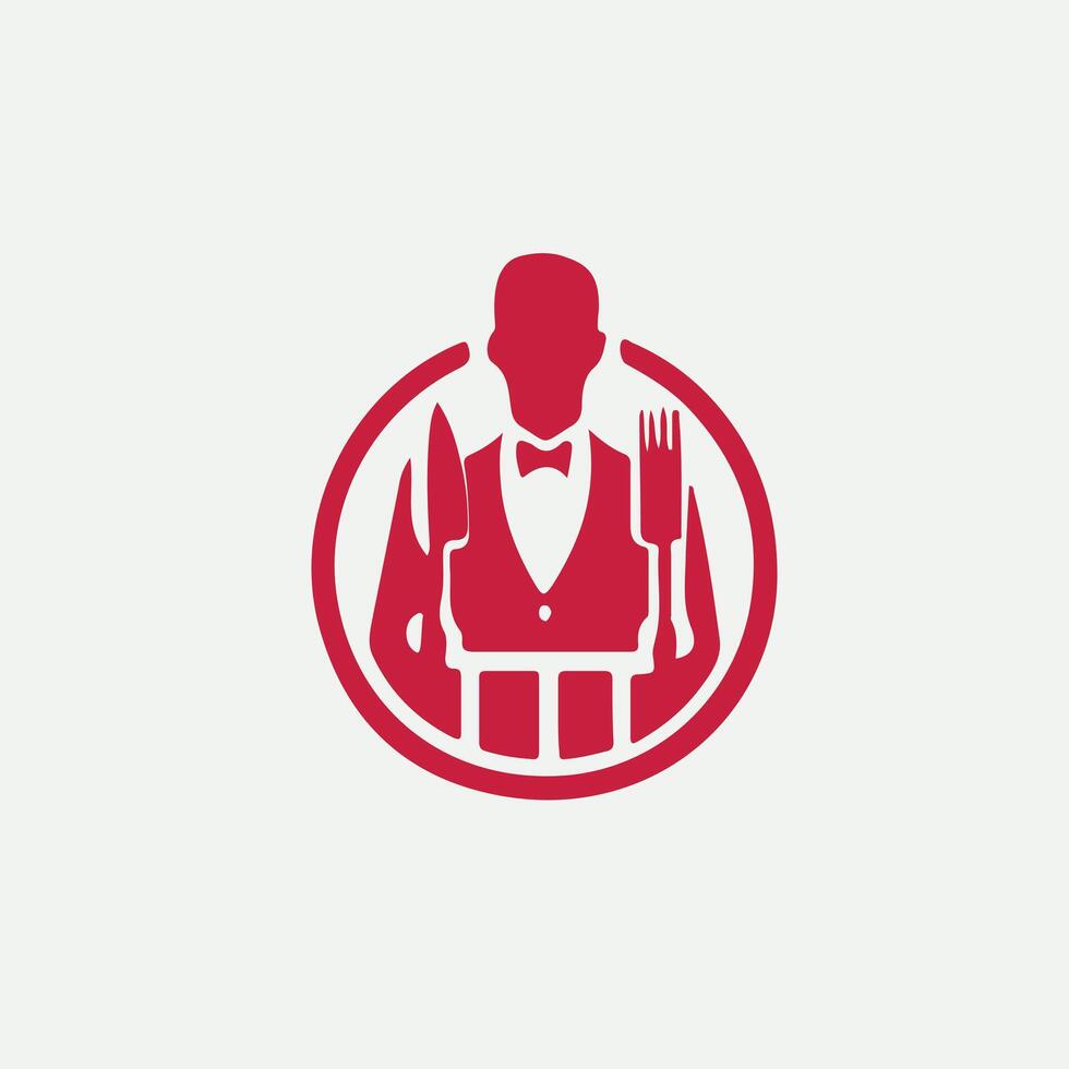 The Attending Crew waiter design vector