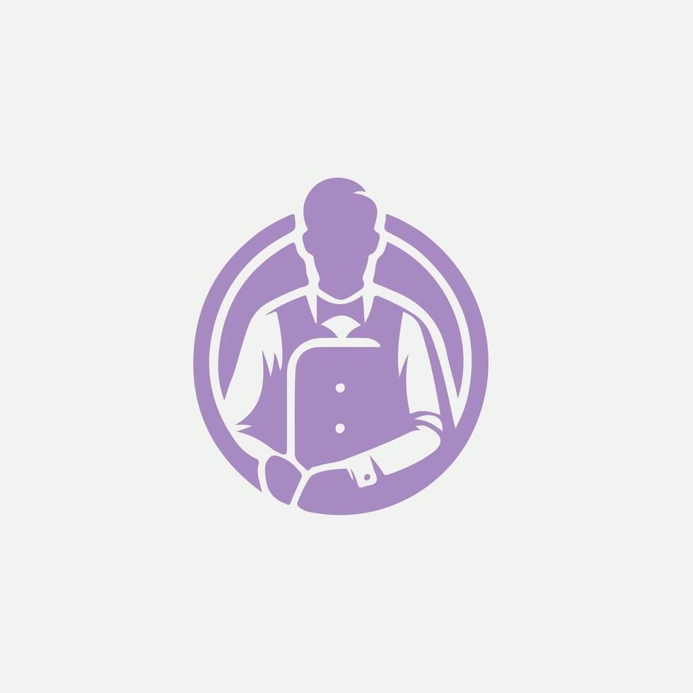 Waiter X perience waiter design vector
