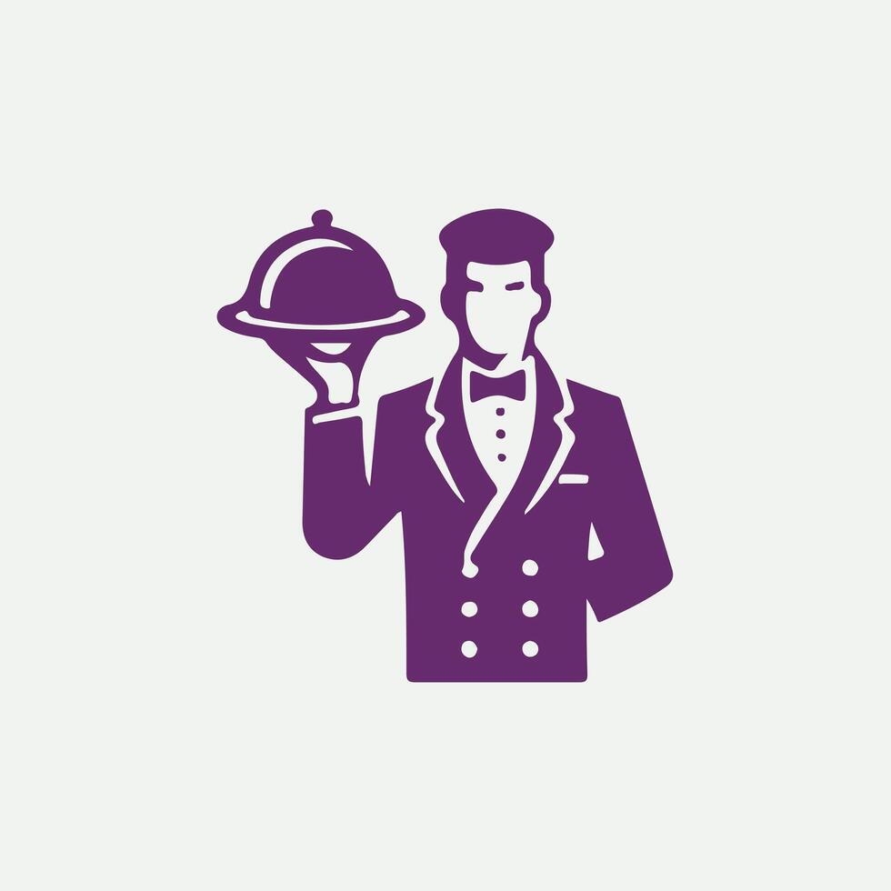 The Attendant Pro waiter design vector