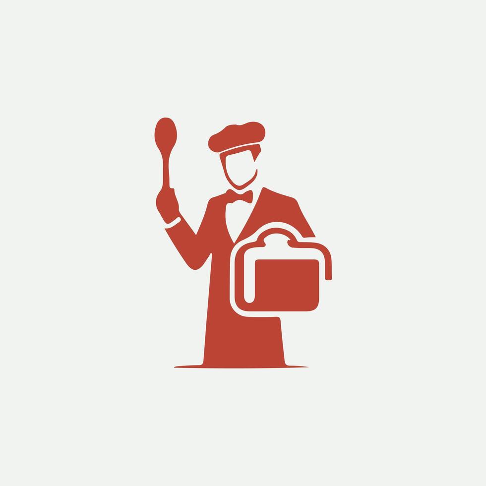 Service Rite waiter design vector
