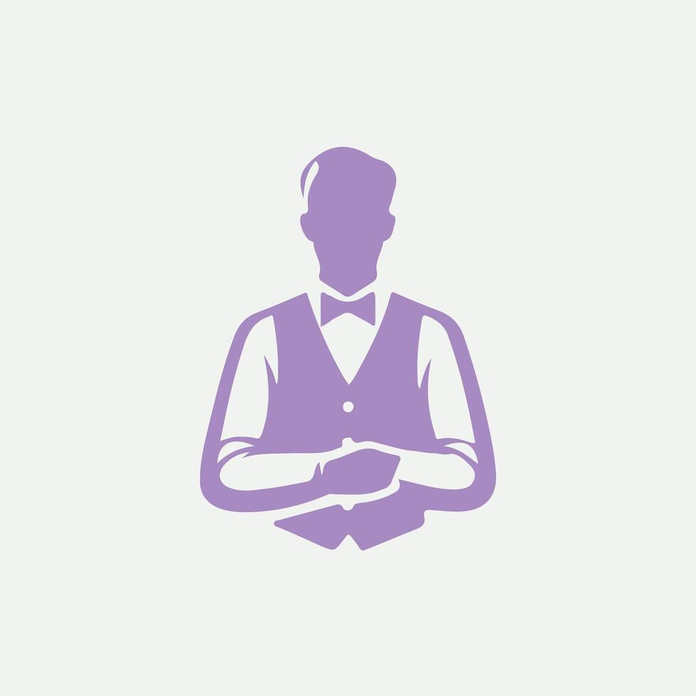 The Dining Serve waiter logo vector