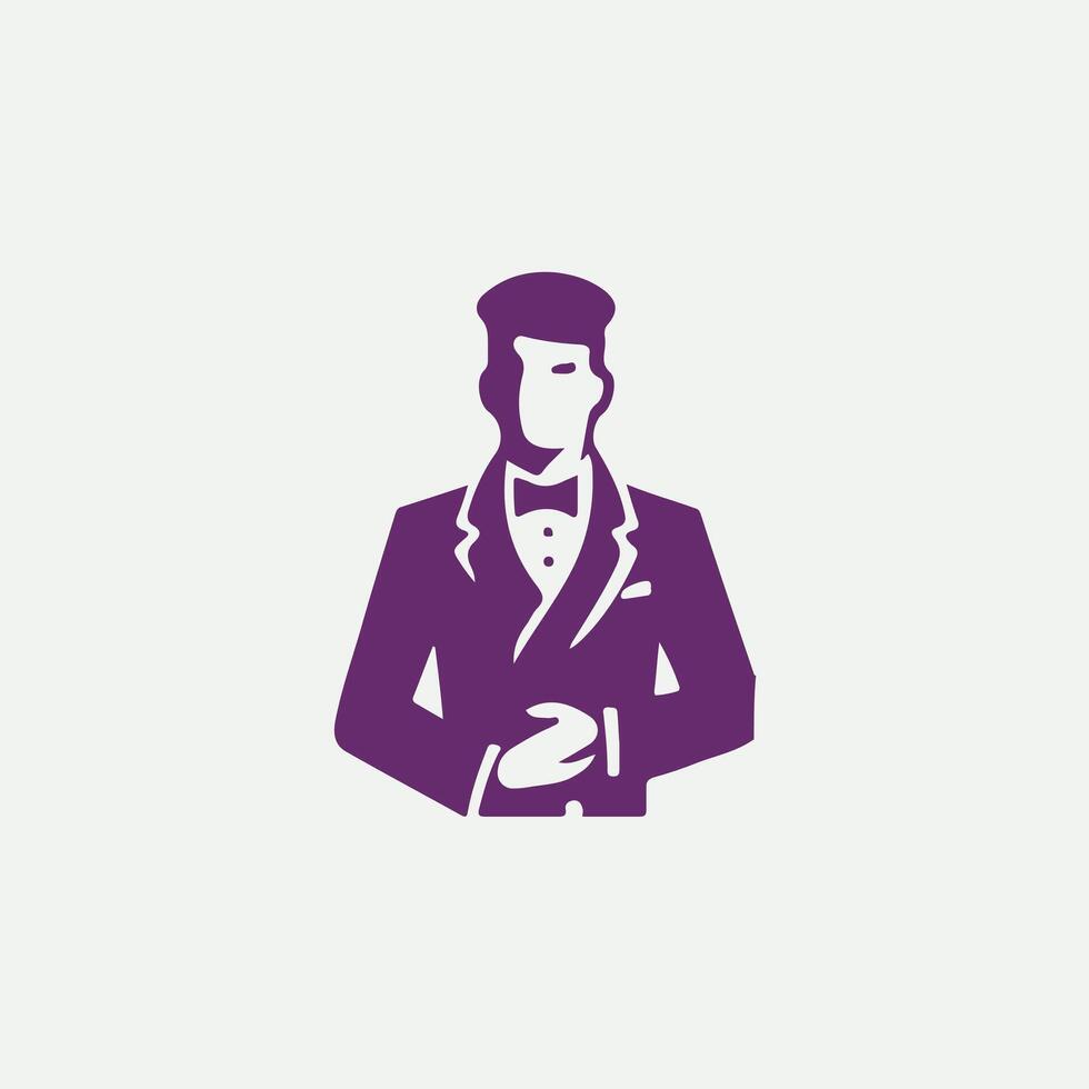 Attendant Tenders waiter design vector