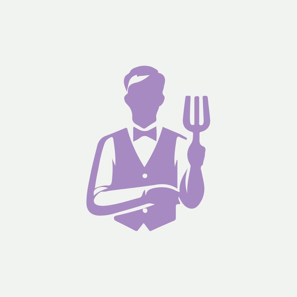 Best Dine Serve waiter design vector