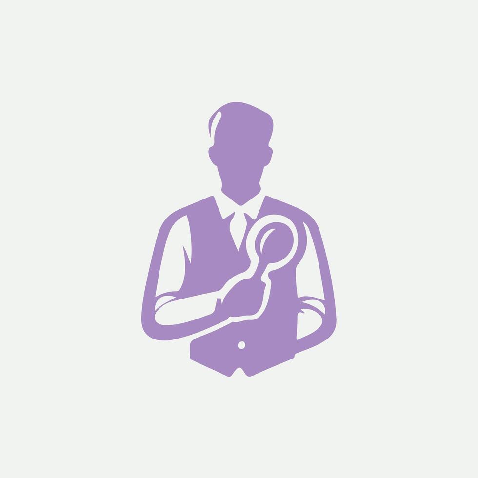 The Attending Edge waiter logo vector