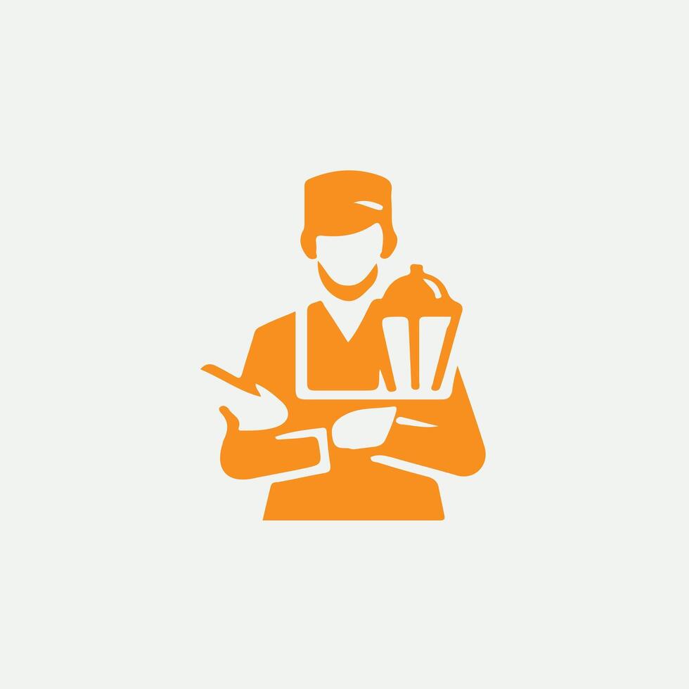 Serve Pros waiter design vector