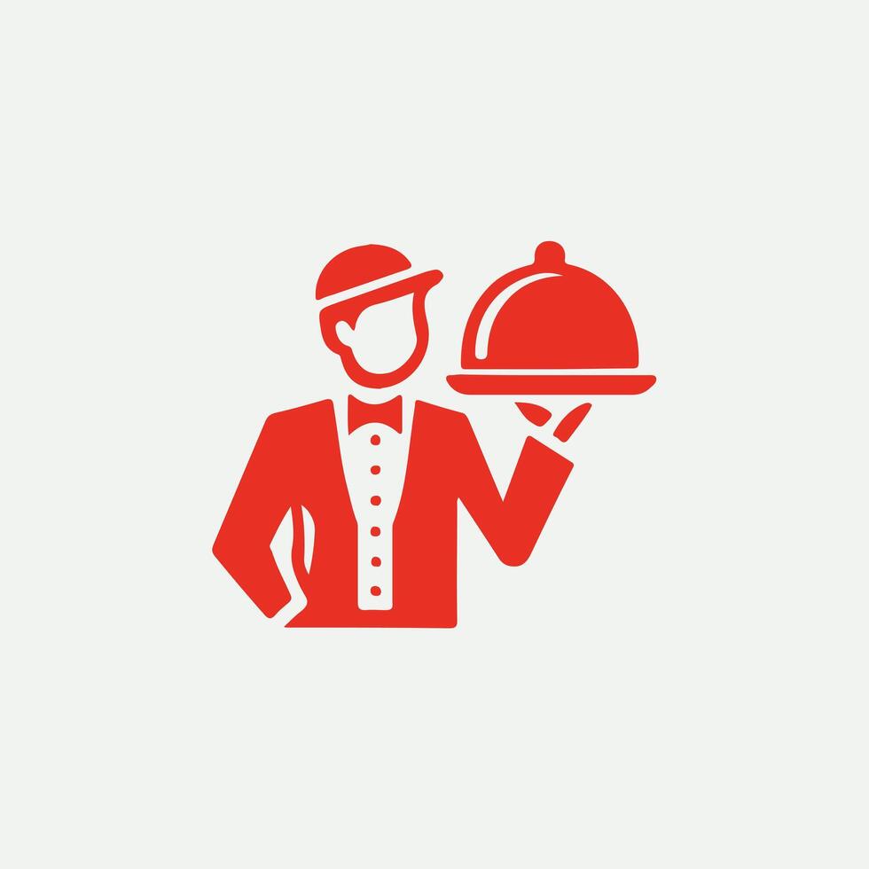 The Serving Team waiter design vector