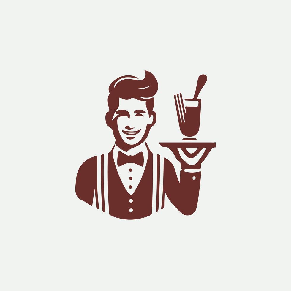 Table Essentials waiter design vector