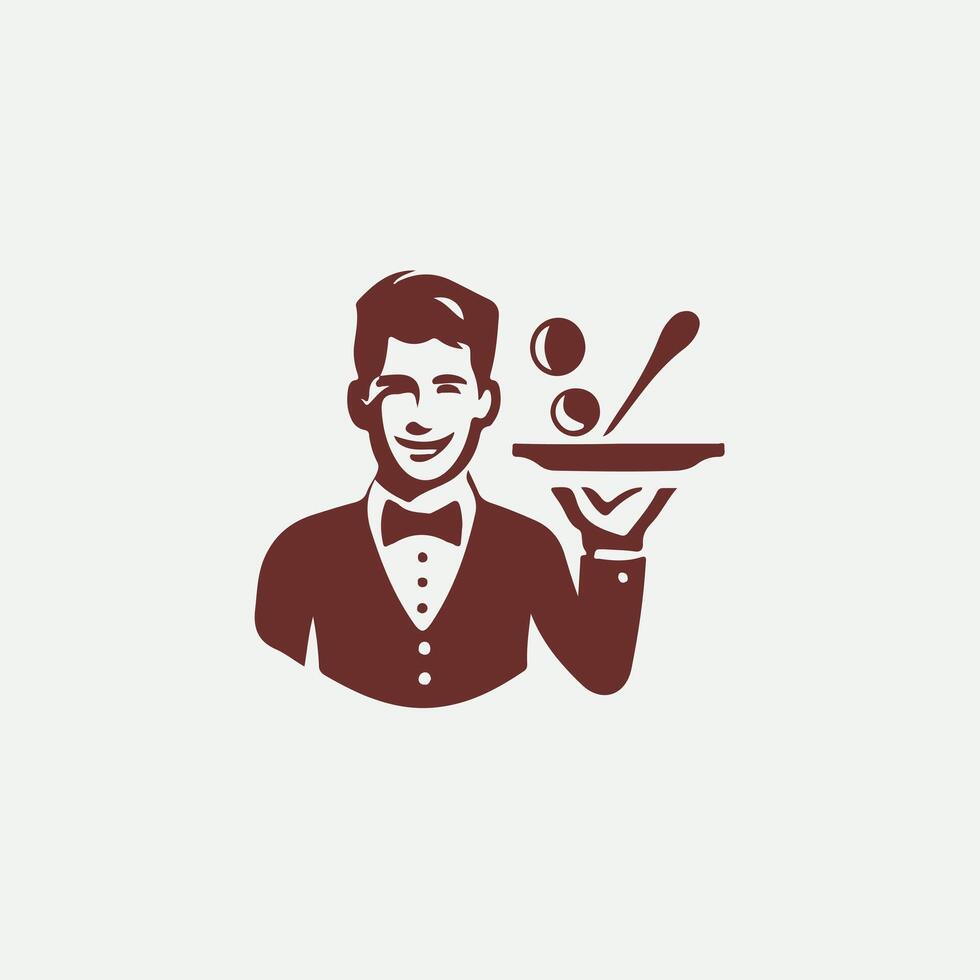 Waiter Crew X waiter design vector