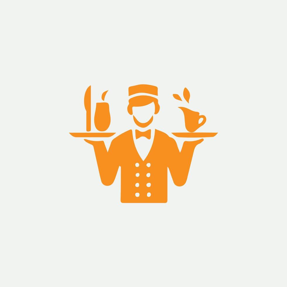 Pro Dine Serve waiter design vector