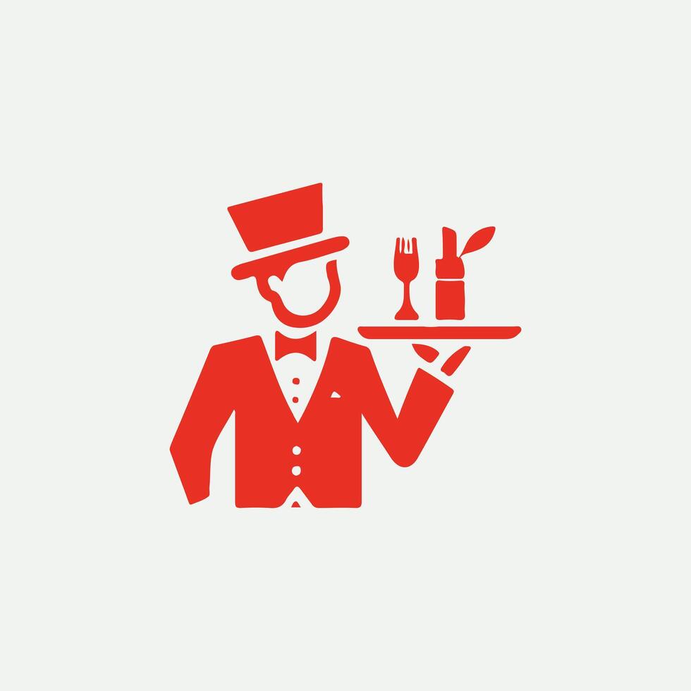 Serve Masters waiter design vector