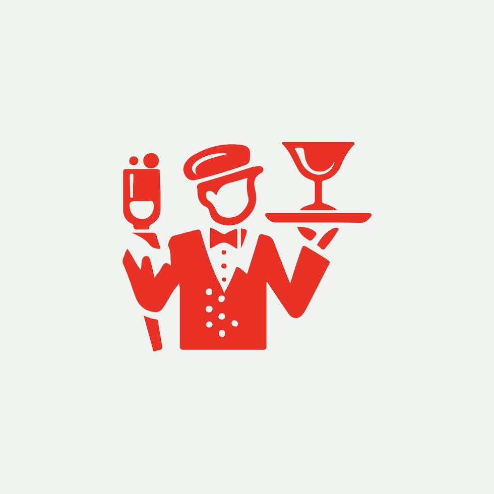 Master Tenders waiter design vector