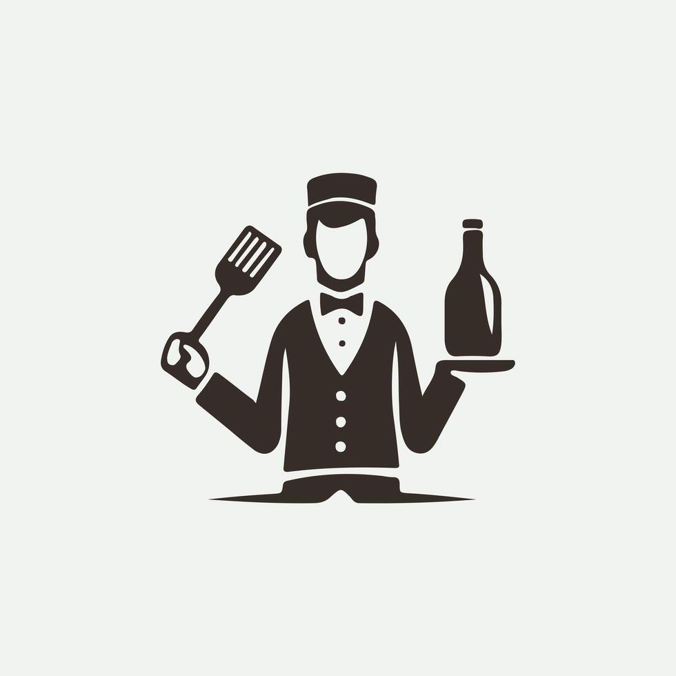 Service Solutions waiter logo vector