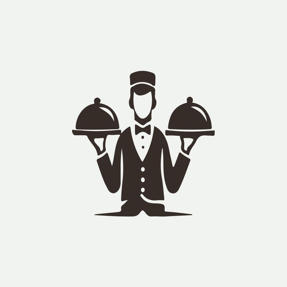 Elite Dine Serve waiter logo vector