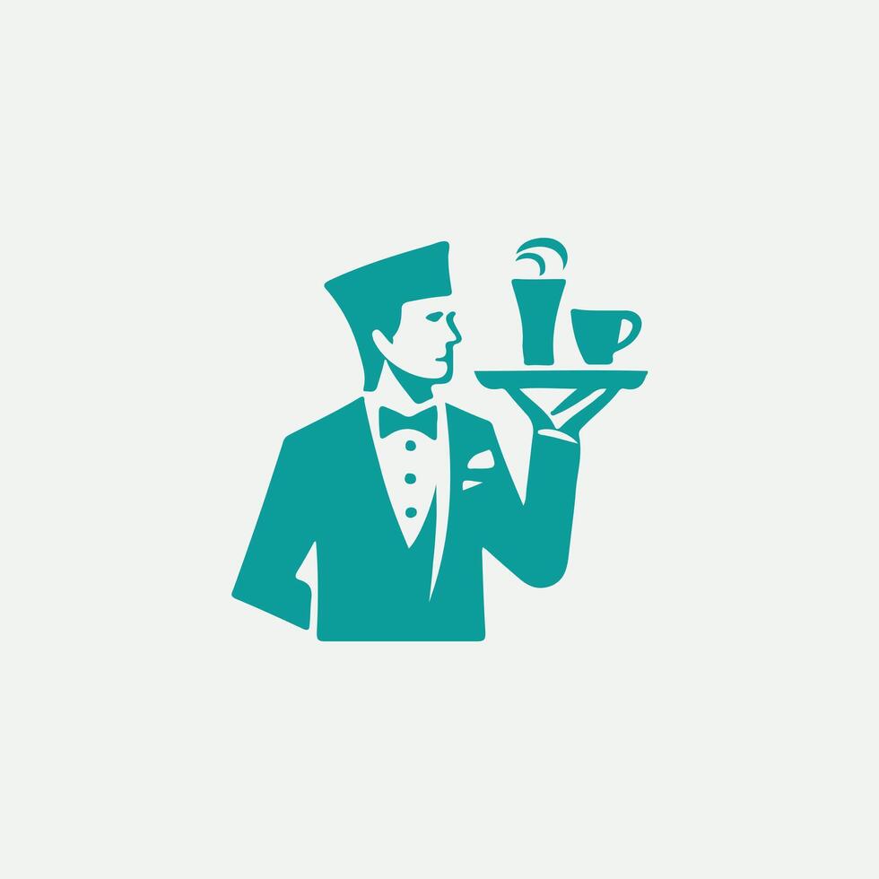 FirstClass Serve waiter logo vector